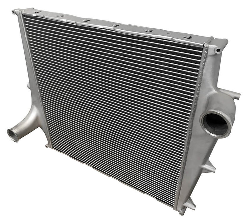 Redline Emissions Products OEM Volvo Charge Air Cooler (OEM 20984819 / RED RL0101) angled view