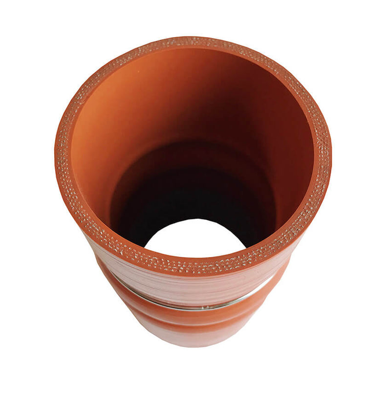 Redline Emissions Products Charge Air Cooler Hot Side Hose with Clamps (OEM 7731-0001 / RED RLH3006) top view