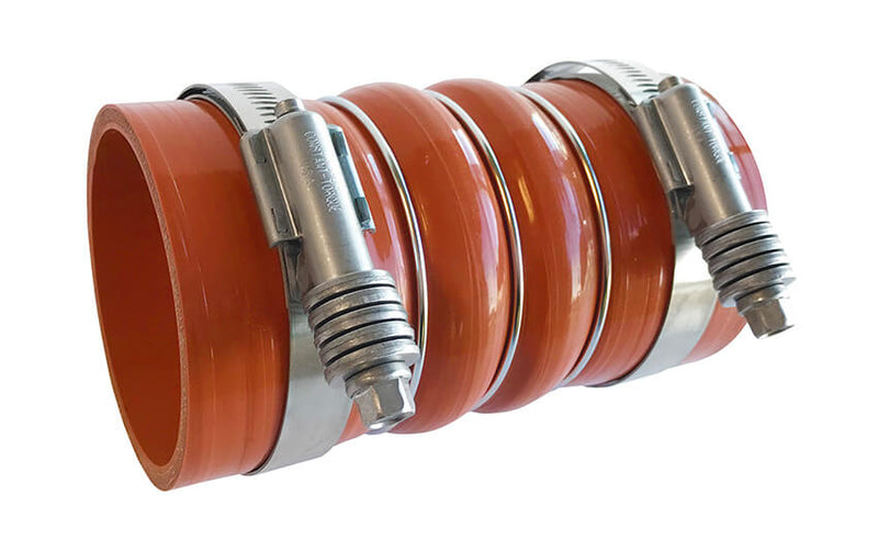 Redline Emissions Products Charge Air Cooler Hot Side Hose with Clamps (OEM 7732-0001 / RED RLH3506) with clamps